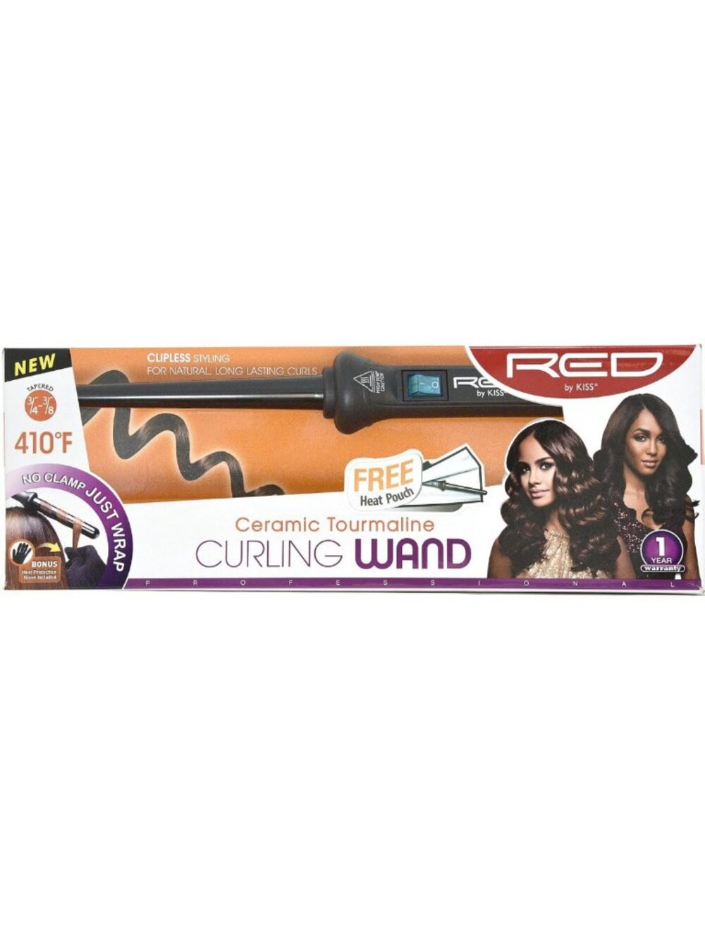 Ceramic Tourmaline Curling Wand 3/4" to 3/8" – Perfect for Tight Curls